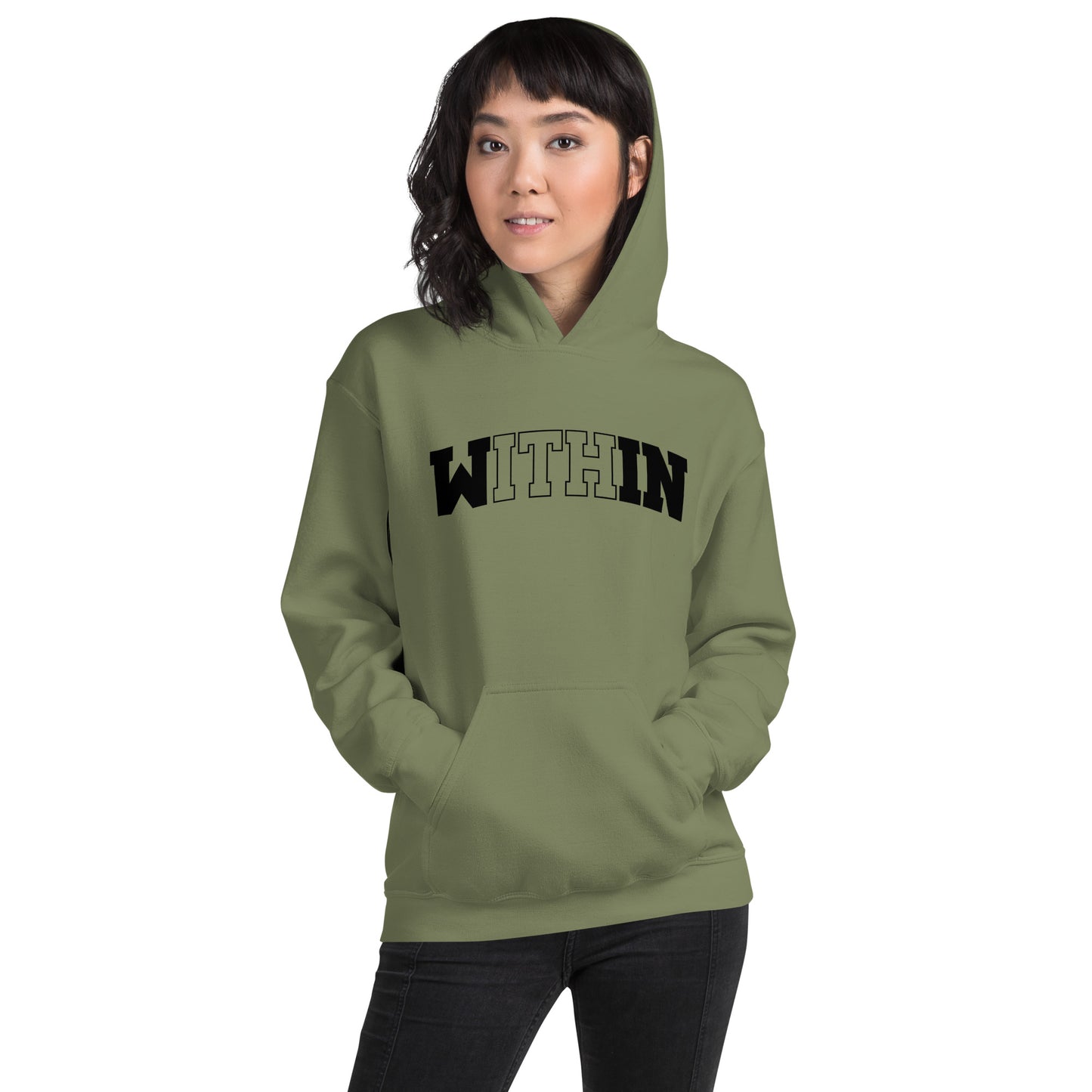 Black lettered Within Hoodie